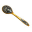 Серебряная кофейная ложка с остролистным узором и позолотой 40010016А04